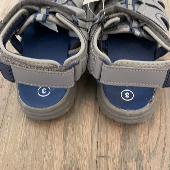 Cat & Jack Shoes Nwt Kids Catjack Velcro Sandals Navy And Gray Poshmark